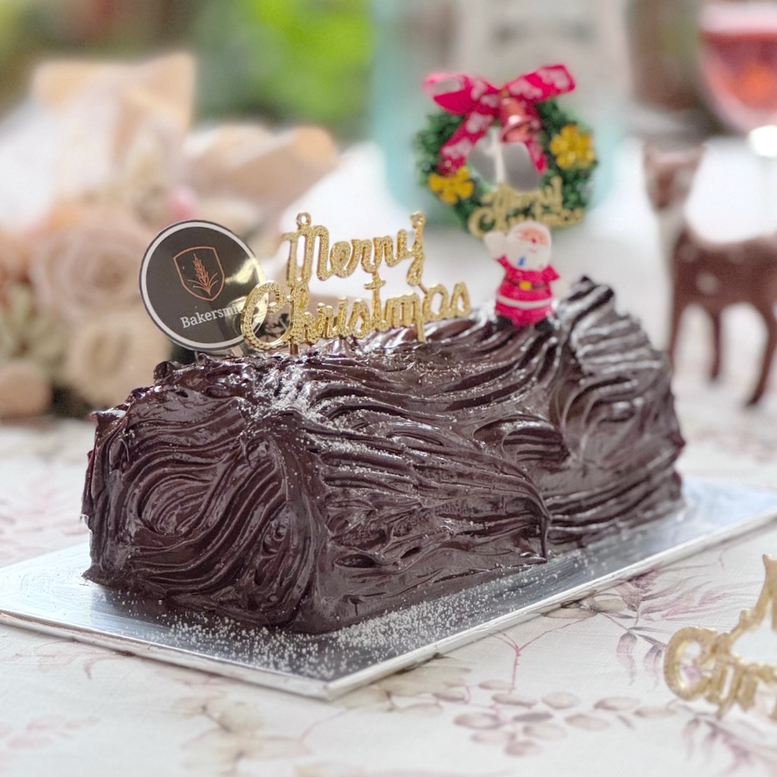 Dark Chocolate Orange Log Cake - Bakersmith